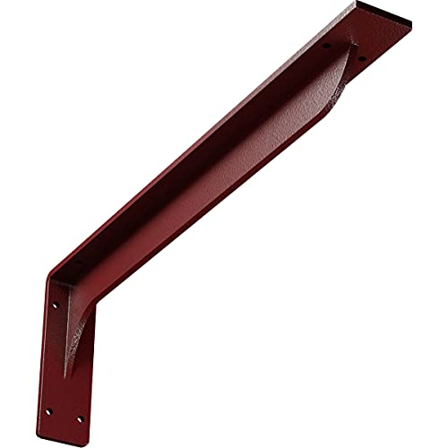 Ekena Millwork BKTM02X20X06EBHRE Steel Bracket Embrey, 2"W x 20"D x 6 1/2"H, Hammered Bright Red