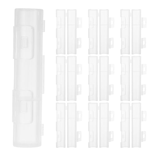 minkissy メイクブラシカバー 10個: 透明プラスチックブラシスリーブキャッププロテクター - 防塵収納ケースホルダー スタイルA