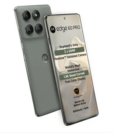 Motorola Edge 60 Pro (Pantone Shadow, 12GB RAM, 256GB Storage)