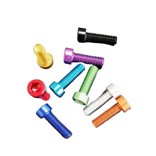 Kohak 10�� DIN912 �A���~�l�W M3 M4 M5 M6 �z�Ɏ_������ �J���t�� �A���~�Z�p �Z�p���t���{���g �@�B�l�W �{���g(Light blue,M4x6 10pcs)