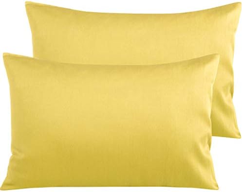 NTBAY 2 Pack 500 Thread Count 100% Egyptian Cotton Pillow Cases, Super Soft Cozy and Breathable Envelope Closure Standard Pillowcases, 50x75 cm, Purple