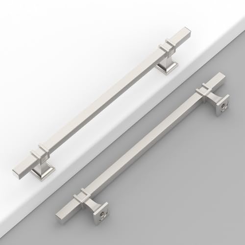 Brushed Satin Nickel Cabinet Handles Kitchen Pulls 7.5 Inch 10 Pack