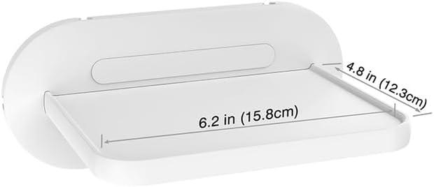 AEsmart - Wall Mount for Echo Show 5 (1st & 2nd Gen) ALEXAs Echo Dot 4 HomePod Mini Space-Saving Smart Home Holder Shelf (White)