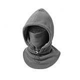Hpadmc Winter Balaclava Face Mask, Heavy Duty Fleece Lined Ski Mask for Cold Weather, Windproof Thermal Protection for Skiing, Cycling, Running, Hiking, Outdoor Activities (Gray)