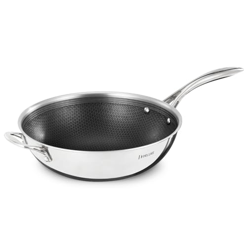 Deluxe12" Hybrid Ceramic Nonstick Wok for Home Daily Cooking