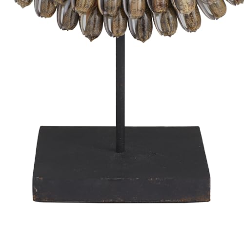 Escultura decorativa Shell con base, 12x6x15 pulg miniatura 4