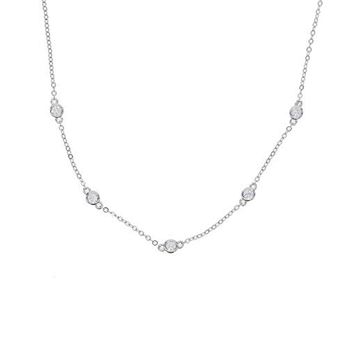 Collier ras de cou en argent pour femme 925 sterling, choker ajustable 33cm bijoux tendance