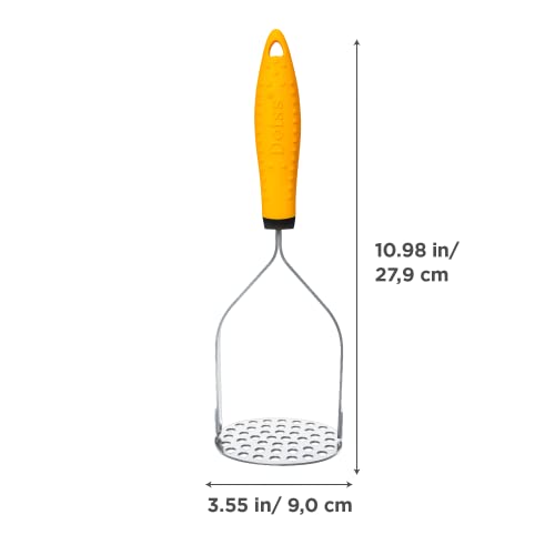 Deiss PRO Heavy Duty Stainless Steel Potato Masher with Non-Slip Rubber Handle Hand Held Masher for Struggle-Free Mashing - Image 2