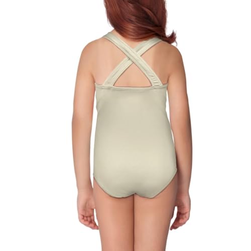 TOADDITDO One Piece Swimsuit Girls Pool Beach Bathing Suit with Cross Back Strap for 5-14 Year3