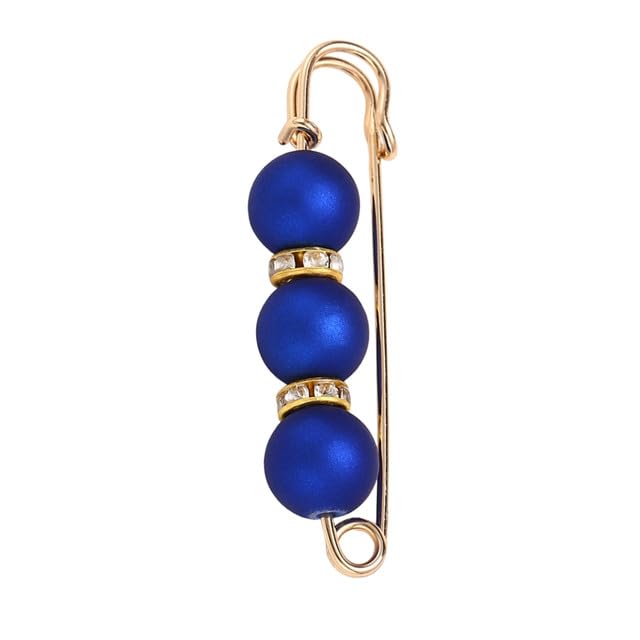 Pearl Waist Pin for Clothes | Adjustable Waist Buckle for Skirts and Dresses | 5.8cm | blue-picture-38