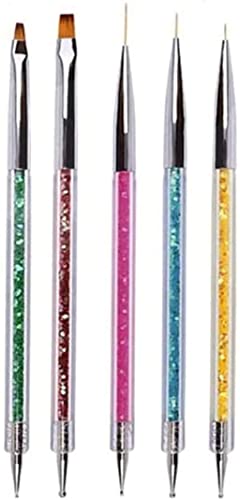 Pinsel für Nagelkunst, Nagelkunst, Design: Dotting Pinsel, für Nagelkunst, Nagelkunst, Acryl, UV-Gel, 3D, glänzend, Nail Art, Nageldesign, Pinsel Cover