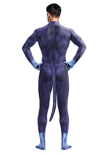 Bemeiren Men's Zentai Bodysuit Cosplay 3D Printed Spandex Halloween Fullbody Jumpsuit Costume #TOP2