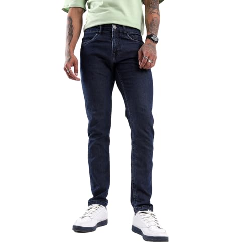 Image of WROGN Men's Cotton Stretch Jeans | Mid Rise | Slim Fit
