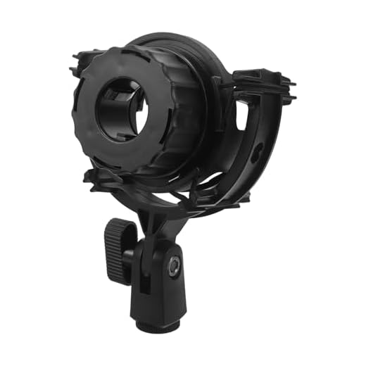 LRXIYODE Schwarz Offene Mikrofonspinne aus Kunststoff und Metall für 21mm Kondensatormikrofone mit Verbesserter Stabilität und Breiter Kompatibilität für Professionelle Broadcast Setups