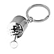Stick Stick Gear Knob Keyring für Autoventilatoren, kompaktes Design mit Aktion bei Geschwindigkeit und Geschwindigkeit, Schlüssel, silber