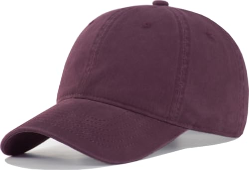 Image of TSSGBL Vintage Cotton Washed Baseball Cap S to XXL Unstructured Low Profile Adjustable Distressed Dad Hat for Men Women