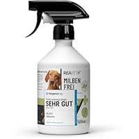 TESTURTEIL SEHR GUT ReaVET Anti Milben-Spray für Hunde, Katzen & Pferde 500ml - Milbenspray mit Soforteffekt gegen Juckreiz & Befall, Antimilbenspray I Milbenschutz zur Abwehr von Milben & Parasiten