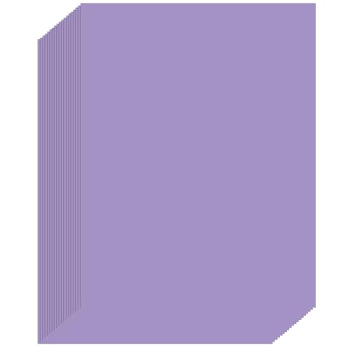 30 Purple Full-Sheet Labels Self Adhesive Sticker Paper, 8.5 x 11 Inches Colored Labels for Laser & Inkjet Printers - 30 Sheets