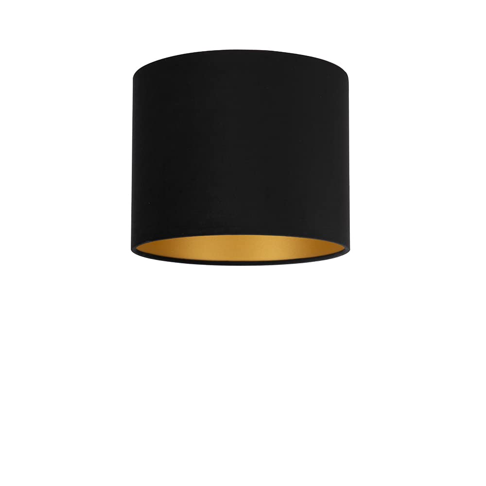 Uniqq Abat-jour velours noir Ø 30 cm - 20 cm de haut