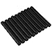 NINGWAAN 24 PCS Black Metal Pipe, 3/4 x 7.87 Inches Steel Threaded Pipes Nipples Galvanized Finish for Furniture, DIY Project Industrial Vintage Style, Decoration