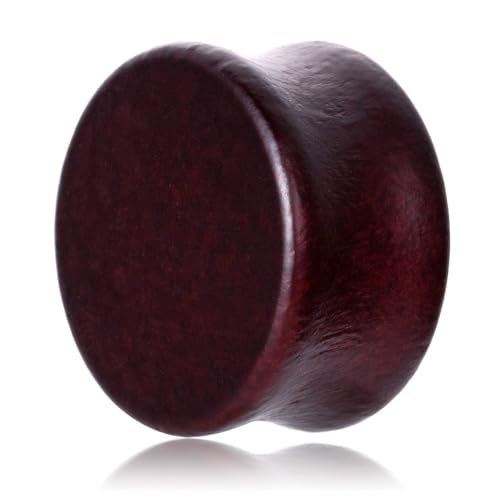 1 Pairs Wooden Ear Tunnels Plugs �i6-20mm�jSolid pattern -Ear Expander Plugs For Women And Men Ear Piercing Stretcher(F,16mm)