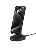 Belkin Convertible Magnetic Charging Stand 15W - MagSafe-Compatible Qi2-Certified Wireless Charging Station, iPhone Charger for Apple iPhone 16 Series, Airpods Pro, & More - Black (No PSU Included)
