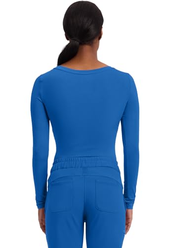 Healing Hands Women's Underscrub Soft Knit Melissa Longsleeve Scrub Tee with Breathable & Easy Care Fabric Pack of 3-5047, Royal/Black/Pewter, 2XL - Thumbnail 7