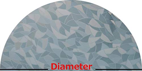 Protint Windows Precut Modern Mosaic Arched Window Film Shade, Self Adhesive Static Cling, 34 Inches Diameter #TOP1
