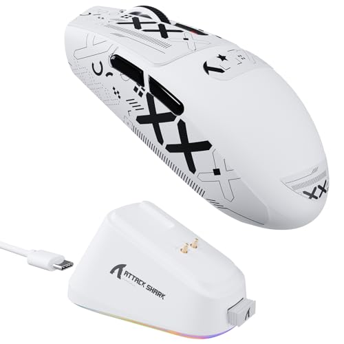 Souris de jeu sans fil G3PRO ATTACK SHARK performance PAW3311 blanche