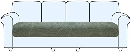 SHUOJIA Sofa Seat Cushion Cover, Stretch Sofa Seat Cover, Cushion Covers Non-slip, Slipcover Cover for Sofa Seat Cushions,Seat Couch Cover for Pets & Kids (Light Grey,Large-1-Seater)