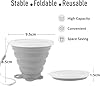 ddLUCK Silicone Foldable Cup, 2 Pack BPA Free Collapsible Travel Mugs, Folding Silicone Cups with Plastic Sealing Lid, Reusable Portable Cup Set for Picnic, Camping, Outdoor Hiking Travel #1