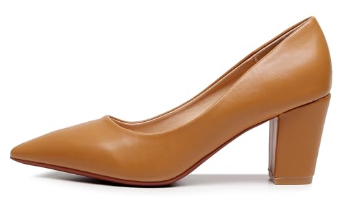 Image of VenusCelia Women's Lewin Pump Chunky Heel Shoe