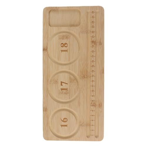 Enwye Perlenbrett zur Schmuckherstellung, Bambus-Perlenbrett zur Armbandherstellung, Armbandzubehör, Perlentablett (16 17 18)