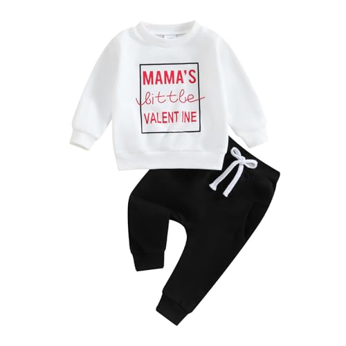 Image of Sprifallbaby Newborn Infant Baby Boy Outfits Long Sleeve Pullover Sweatshirt Toddler Boys Pants Clothes Set Fall Winter 2Pcs