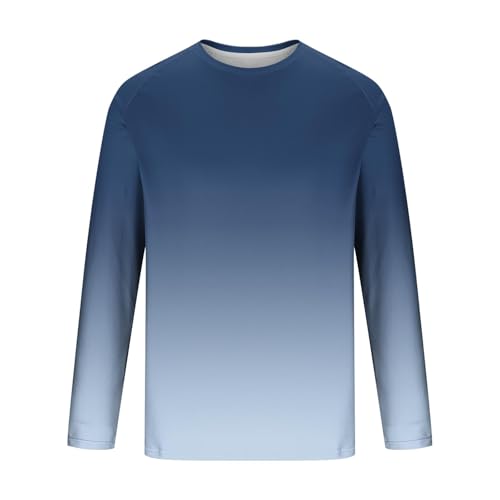 Men's Sun Protection UPF 50+ Shirts Gradient Color Long Sleeve Athletic Shirt Ice Silk Rash Guard Quick Dry3