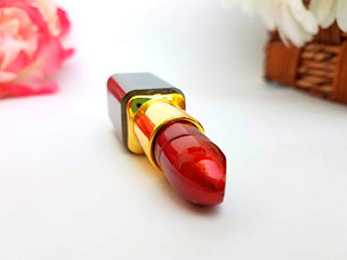 Encendedor recargable forma lápiz labial dorado miniatura 6