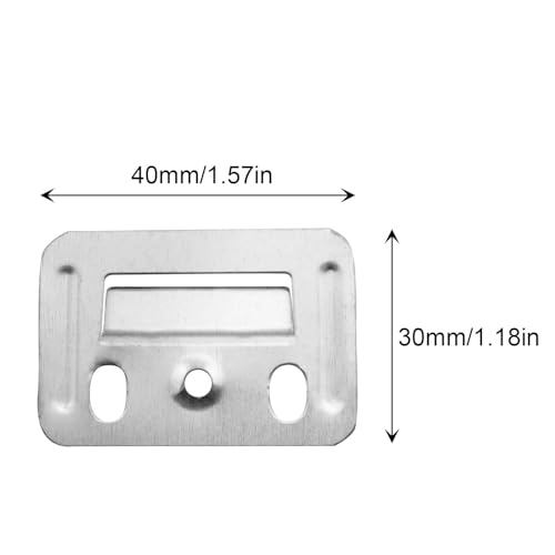 Image of 50PCS PVC Buckle Stainless Steel Wall Mounting Clips Clip Fixing Plate Wall Buckle Interlocking Hanging Bracket Couch Clips Wall Panel Fixings Furniture Fixings Hanger Wall Panel Clips