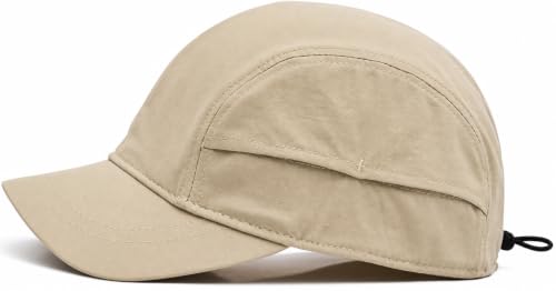 Visera deportiva ligera de secado rápido cuello caqui miniatura 1