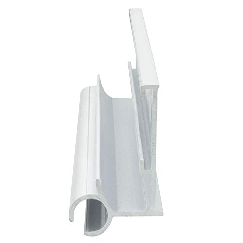 RecPro RV Awning Trim with Gutter | 92" Length | Aluminum | Made in USA (2 Trim Pieces, White)