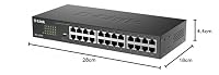 D-Link DGS-1024D Gigabit Ethernet Switch (24 Ports, 10/100/1000 Mbit/s, einfache Plug & Play-Installation, lüfterlos) – Ansicht 6