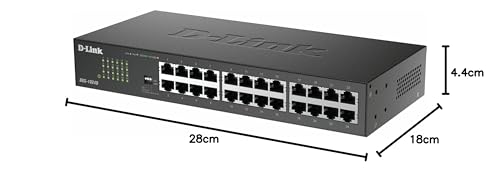 Switch Gigabit D-Link DGS-1024D de 24 puertos para rack 6