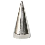 Silberfarbene Metall-Kegelnieten mit Schraubverschluss, Kugelbolzen, Punk, Tasche, Gürtel, Schuhe, Kleidung, Lederhandwerk, Kegelniete zum Selbermachen (7 x 14,5 mm), 50 Sets