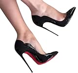 christian louboutin herren sneaker sale Absatzhöhe: 12 Zentimeter. ND ND Women Fashion Speced Toe High Heel Pumps sexy Slip auf Stiletto Party Abschlussabend Hochzeit Brautstöckchen 12 cm,Schwarz,39