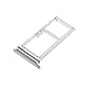 jbTec Dual SIM-Tray/SD-Card kompatibel mit Samsung Galaxy S10 / Plus / S10e - Kartenhalter Slot Rahmen, Farbe:Silber
