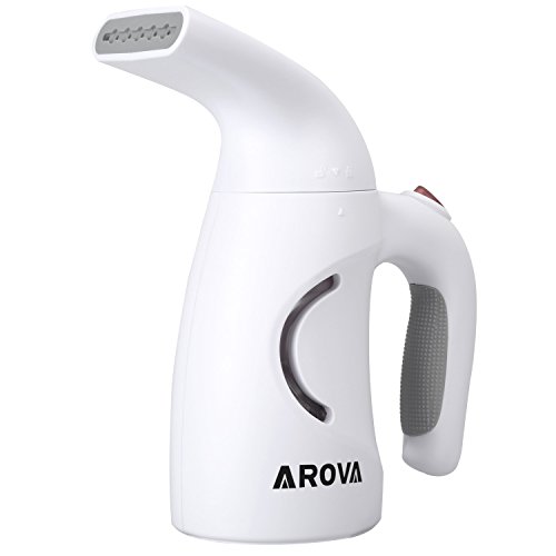 AROVA Mini Travel Garment Steamer 140ml Portable Handheld Lightweight Clothes Steamer Fast-Heat Fabric Steamer with Continuous Steaming for Linen, Shirts Bedding Suits Curtains When at Home or Travel