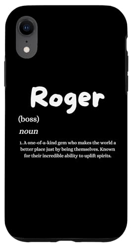 Roger Definition ���O����J�X�^���R�X�`���[�� ���W���[�X�p �X�}�z�P�[�X iPhone XR �p