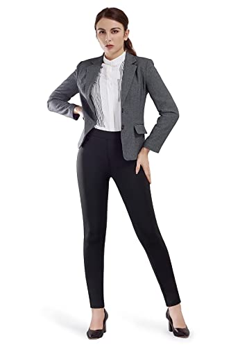 Bamans Yoga Dress Pants Skinny Leg Pull On Stretch Pant For Women With Pockets (Black, Large) #TOP4