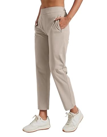 Pioneer Camp Spodnie golfowe damskie 7/8 długie ze stretchu, khaki, XL