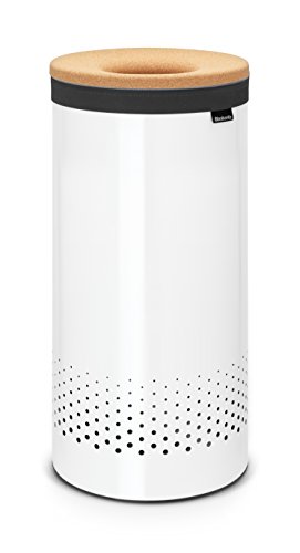 Brabantia Laundry Bin with Cork Lid, 35 L - White Brabantia Laundry Bin with Cork Lid, 35 L - White