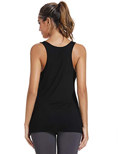 Fannoo Tank Tops For Women-Womens Funny Saying Fitness Workout Racerback Tank Tops Sleeveless Shirts Black #TOP5